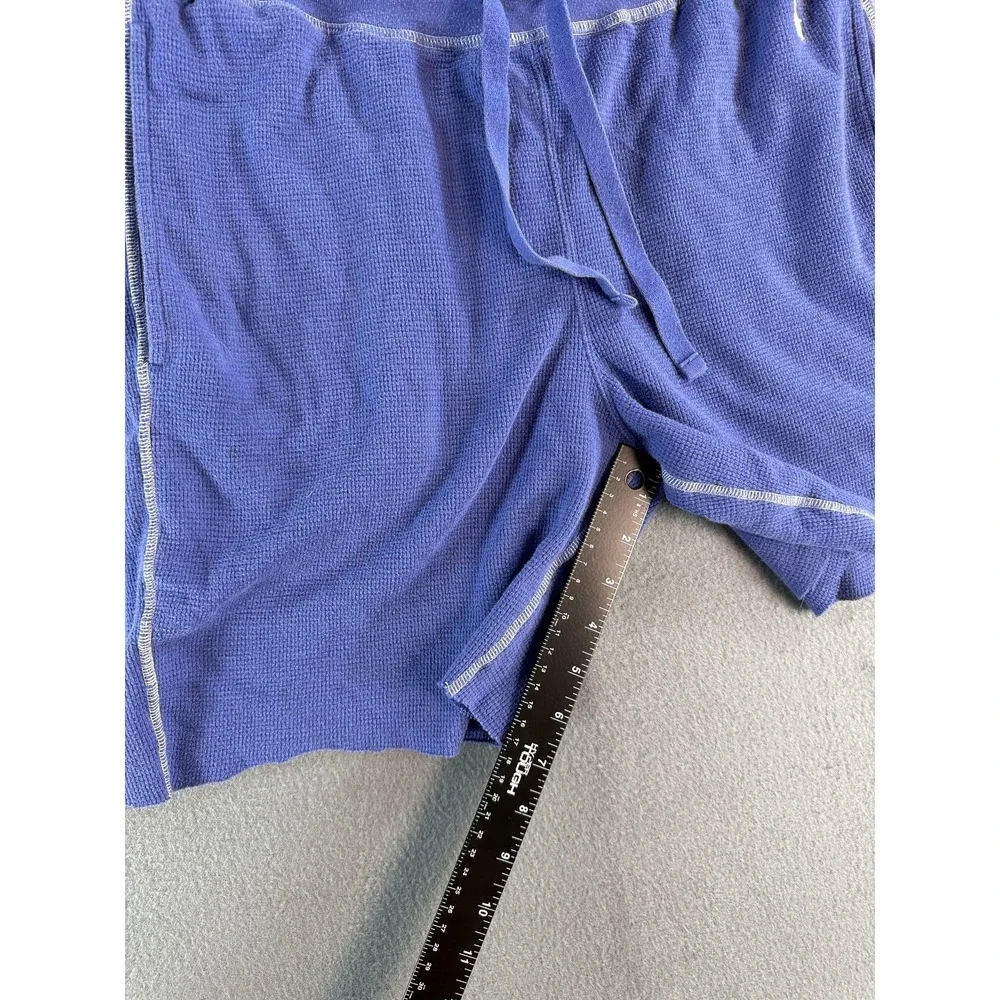 Polo Ralph Lauren Shorts Mens Small Blue Waffle Knit Sweat Lounge Casual